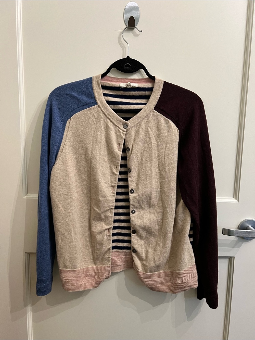 Color Block Striped Cardigan